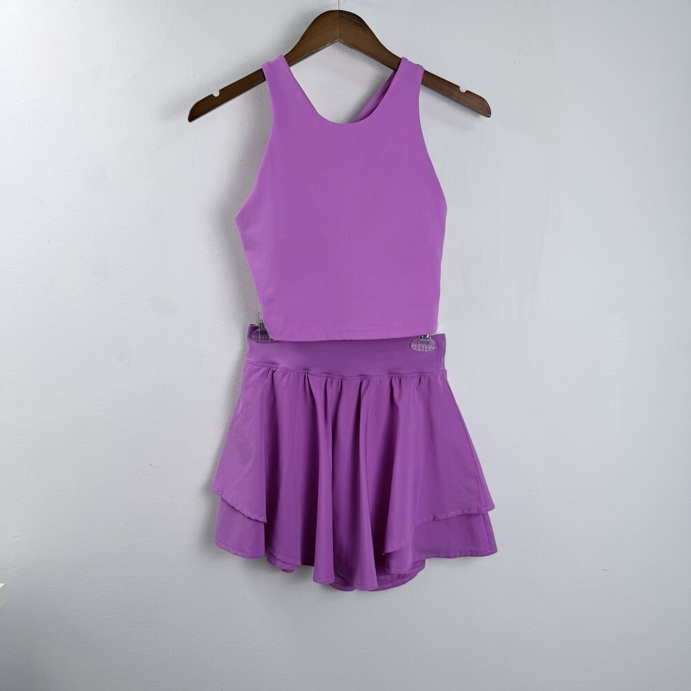 MTA Sport Pink Athletic Skort Shorts Size Small Tank Build In Bra Sz Med